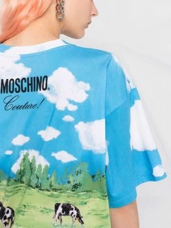 Moschino Farm print oversized T-shirt