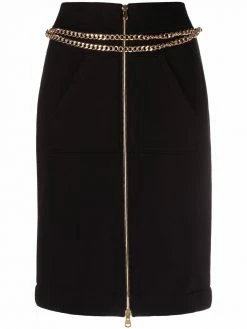 Moschino Iconic chain-trim pencil skirt