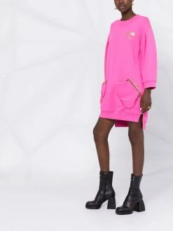 Moschino purse detail sweatshirt dress