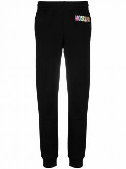 Moschino 3D painted logo fleece track pants