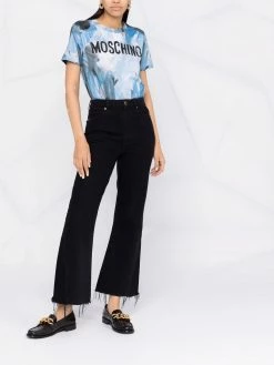 Moschino brushstroke logo-print T-shirt