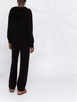 Moschino logo-print knitted hoodie