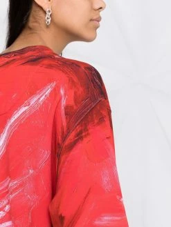 Hot Sale ๐ Moschino Brushstroke logo print cropped sweatshirt ๐ 10 Moschino brushstroke logo-print cropped sweatshirt