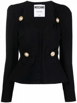 Moschino pearl-embellished cardigan