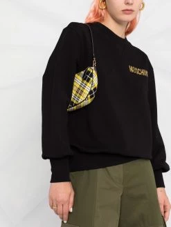 Moschino logo-print puff-sleeve sweatshirt