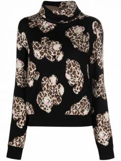 Moschino Leo Teddy intarsia roll-neck jumper