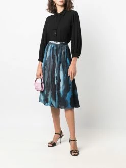 Moschino brush-stroke print skirt