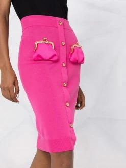 Moschino purse-pocket knitted skirt