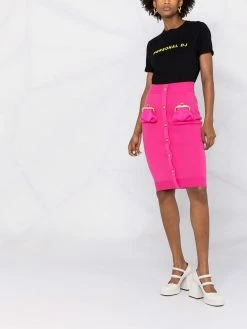 Moschino purse-pocket knitted skirt
