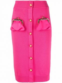Moschino purse-pocket knitted skirt