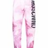 Moschino abstract-print branded track trousers