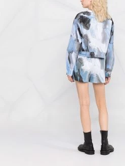 Moschino abstract-print cotton track shorts