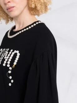 Moschino pearl-embellished T-shirt dress