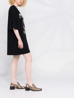 Moschino pearl-embellished T-shirt dress