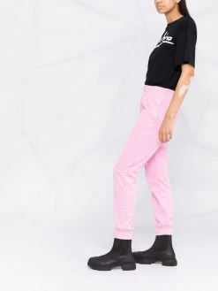 Moschino side pearl-detail track pants