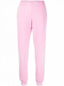 Moschino side pearl-detail track pants