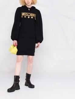 Moschino charms motif logo-print hoodie dress