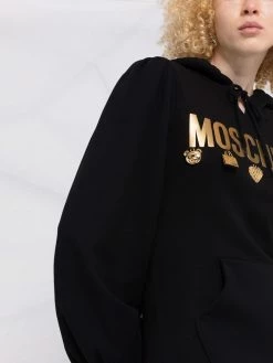 Moschino charms motif logo-print hoodie dress