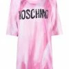 Moschino brushstroke logo-print T-shirt dress