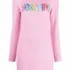 Moschino logo-print knitted dress