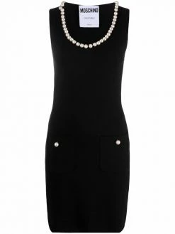 Moschino pearl-embellished mini dress