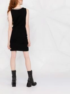 Moschino pearl-embellished mini dress