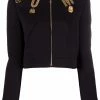 Cheap 🧨 Moschino Charms motif logo print cropped jacket ⭐ 1 Moschino charms motif logo-print cropped jacket