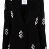 Moschino dollar sign pearl-embellished blazer