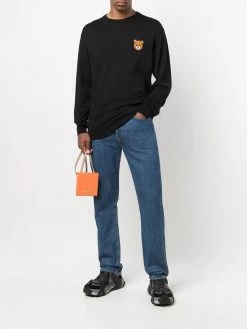 Moschino intarsia-knit motif long-sleeve jumper