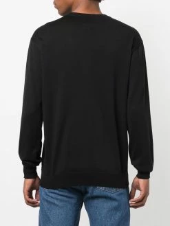 Moschino intarsia-knit motif long-sleeve jumper