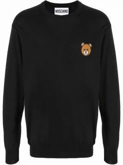 Moschino intarsia-knit motif long-sleeve jumper