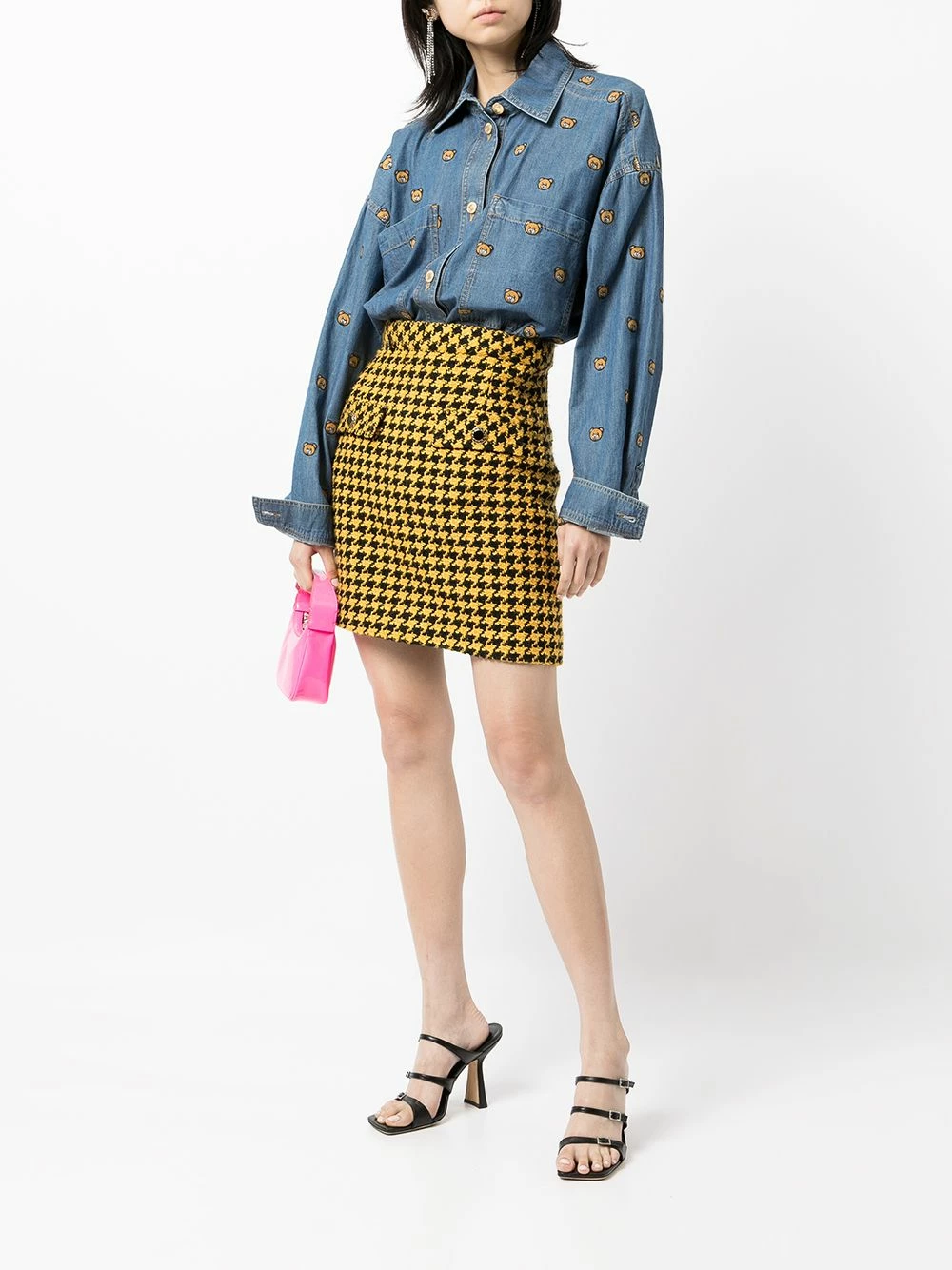 Discount ๐ Moschino Bear embroidered denim ๐ shirt ๐ 4 Moschino bear-embroidered denim shirt