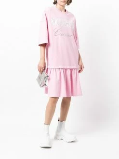Moschino layered logo-print T-shirt dress