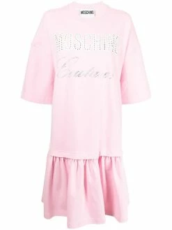 Moschino layered logo-print T-shirt dress