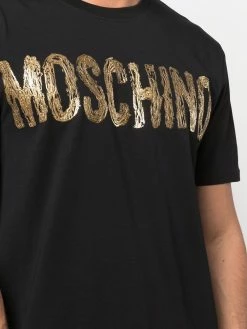 Moschino foil-effect logo T-shirt
