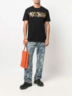 Moschino foil-effect logo T-shirt