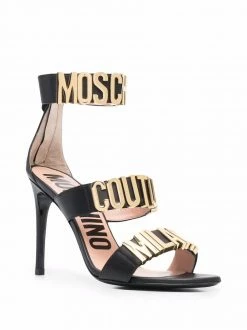Moschino logo-plaque strap-detail sandals