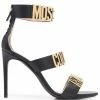Moschino logo-plaque strap-detail sandals