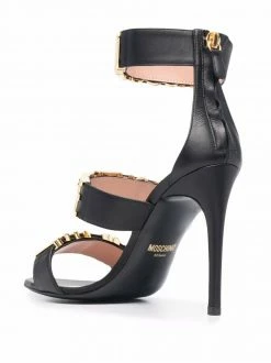 Moschino logo-plaque strap-detail sandals