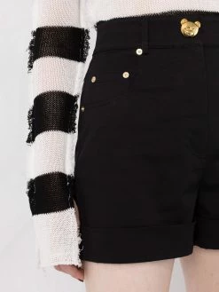Moschino high-waisted teddy-button shorts