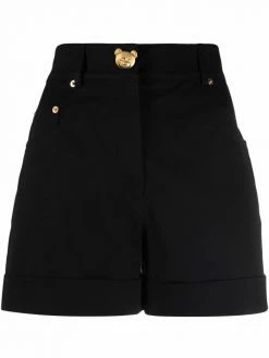 Moschino high-waisted teddy-button shorts
