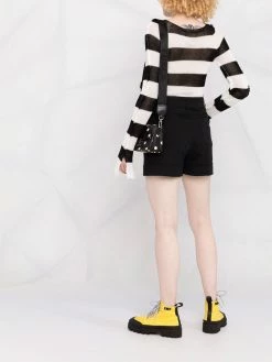 Moschino high-waisted teddy-button shorts