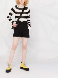 Moschino high-waisted teddy-button shorts