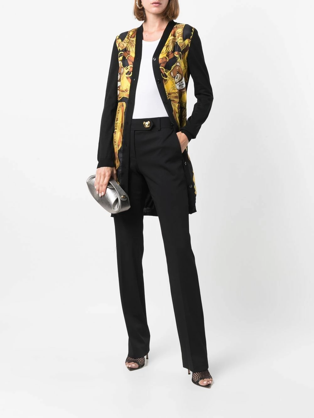 Top 10 ❤️ Moschino Logo plaque tailored trousers ⭐ 4 Moschino logo-plaque tailored trousers