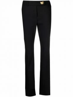 Moschino logo-plaque tailored trousers