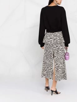 Moschino rhinestone-embellished logo cropped sweatshirt