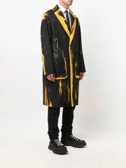 Moschino distressed-effect single-breasted coat