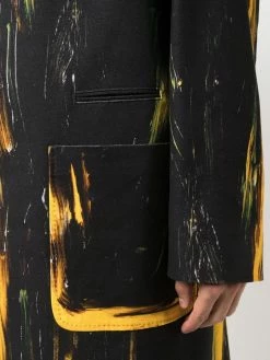 Moschino distressed-effect single-breasted coat