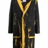 Moschino distressed-effect single-breasted coat