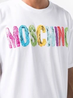 Moschino paint-effect logo-print short-sleeve T-shirt